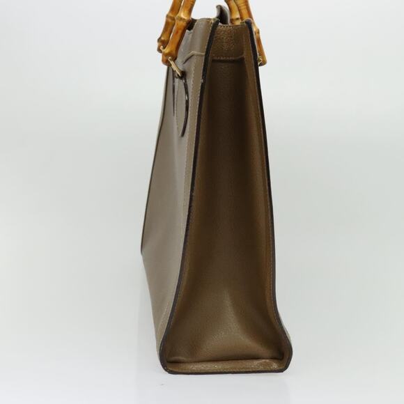 GUCCI Bamboo Hand Bag Leather Brown Gold 002 1186 002 1186 - Picture 5 of 12